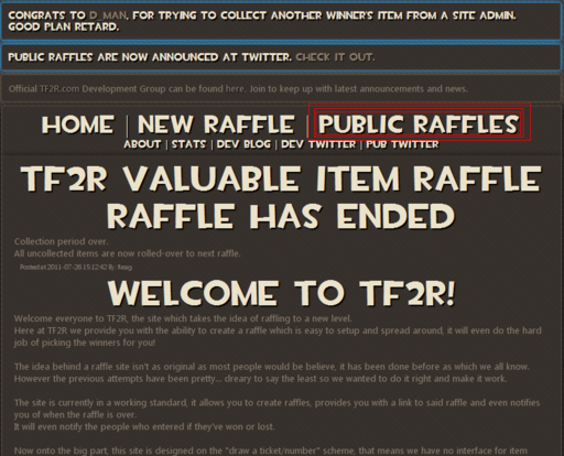 Team Fortress 2 - TF2 Raffle House(Лотерея)