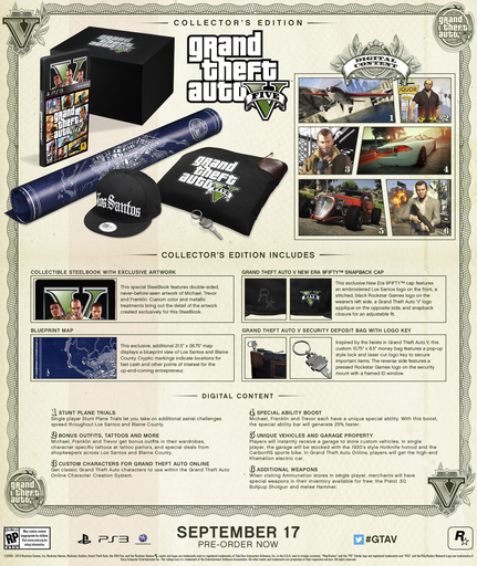 Grand Theft Auto V - Анонсированы Special Edition и Collector's Edition 